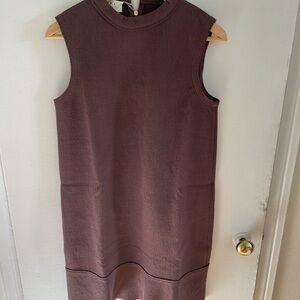 Marni brown purple 1960s style mini dress
